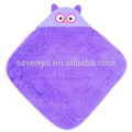 Organic Infant Hooded Towel - Purple Owl,100% Organic Cotton,Baby Shower Gift for Toddle Infant Girls and Boys,Keeping Baby Warm